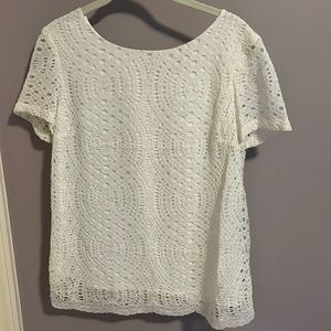 New J Crew Factory lined eyelet top.
